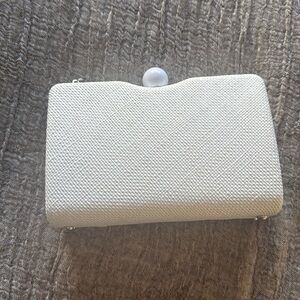 Olga Berg Cece Straw Woven Box Clutch